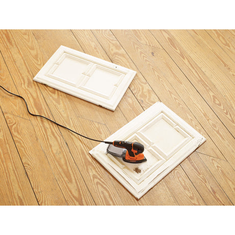 Black+decker 120 watt muse detaljesliber ka2500k-qs deltasliber (orange sort, tilbehør og etui inkluderet)