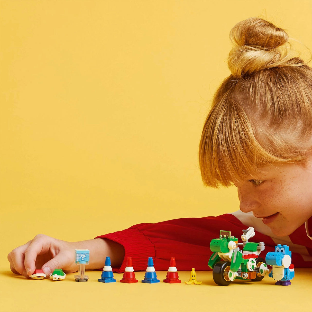 Lego super mario - mario kart - yoshi-crosser byggelegetøj (72031)