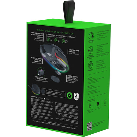 Razer basilisk v3 35k gaming mus (sort, 35000 dpi, chroma rgb)
