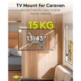 Goobay TV vægmontering campingvogn fullmotion (m), 13 til 43 tommer vægmontering (sølv)