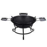 Windmill lejrbålssættet trægrill (sort, ildskål | ramme (bund) | grill | rustfri stålbeholdere)