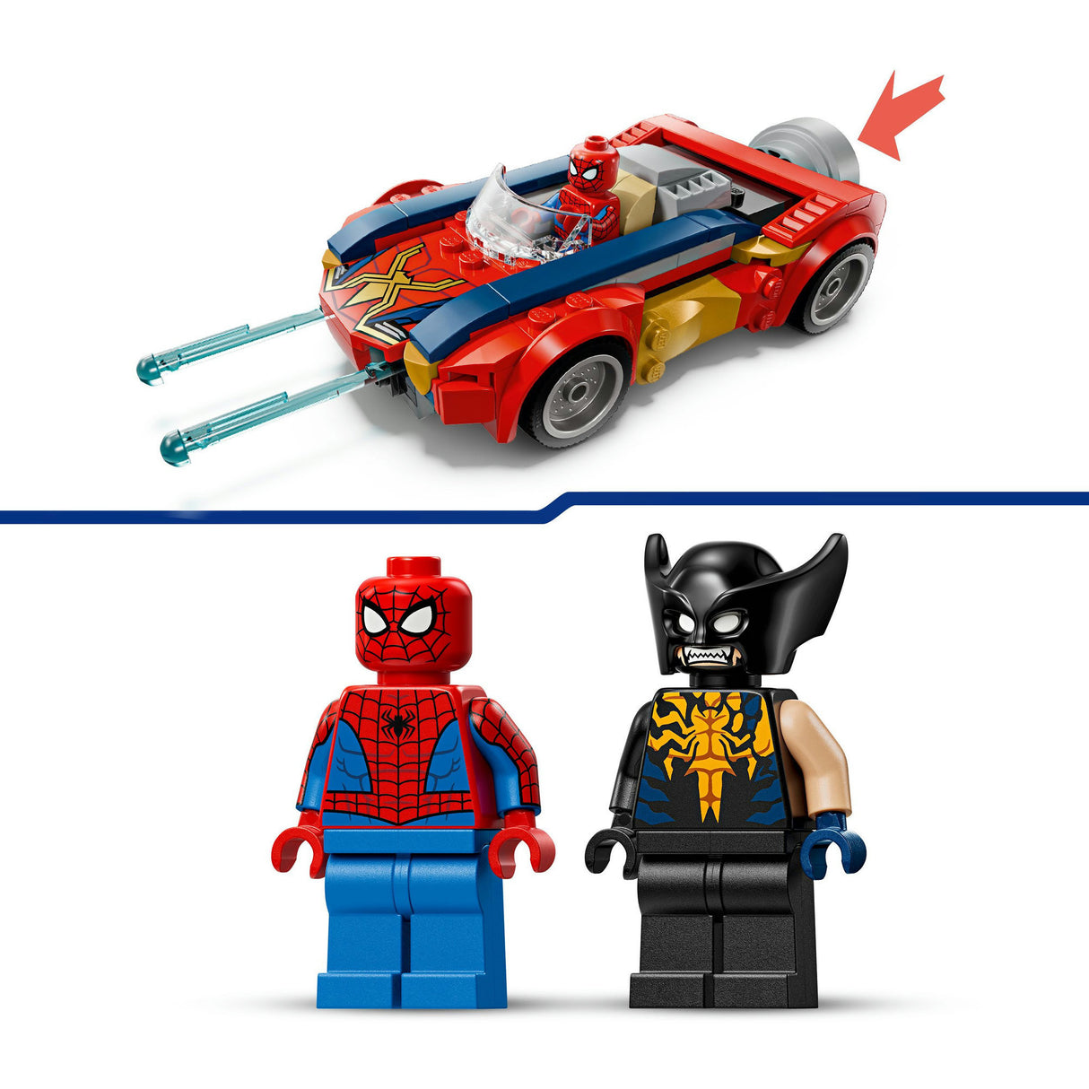 Lego superhelte 76336 marvel spider-man bil vs. gift jærv