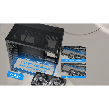 Antec c8 argb midi tårnhus (sort | 2x USB-A | 1x USB-C | hærdet glas)