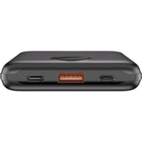 Goobay powerbank kompakt 10.000 mah (sort, 10 ah, 1x USB-A, 1x USB-C, strømforsyning, hurtig opladning)