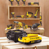 Stanley fatmax 18v startsæt 1x 2.0ah batteri + oplader v20 oplader (sort gul)