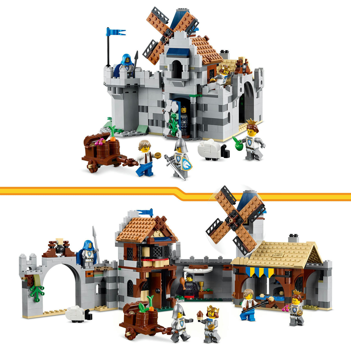 Lego® skaberen 3i1 middelalderborg med riddere til hest - 31168