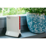Fritz! box 6820 lte v3 international wlan lte router (hvid rød, 4g (lte), 3g 3g+ (umts hspa+), mesh wi-fi)