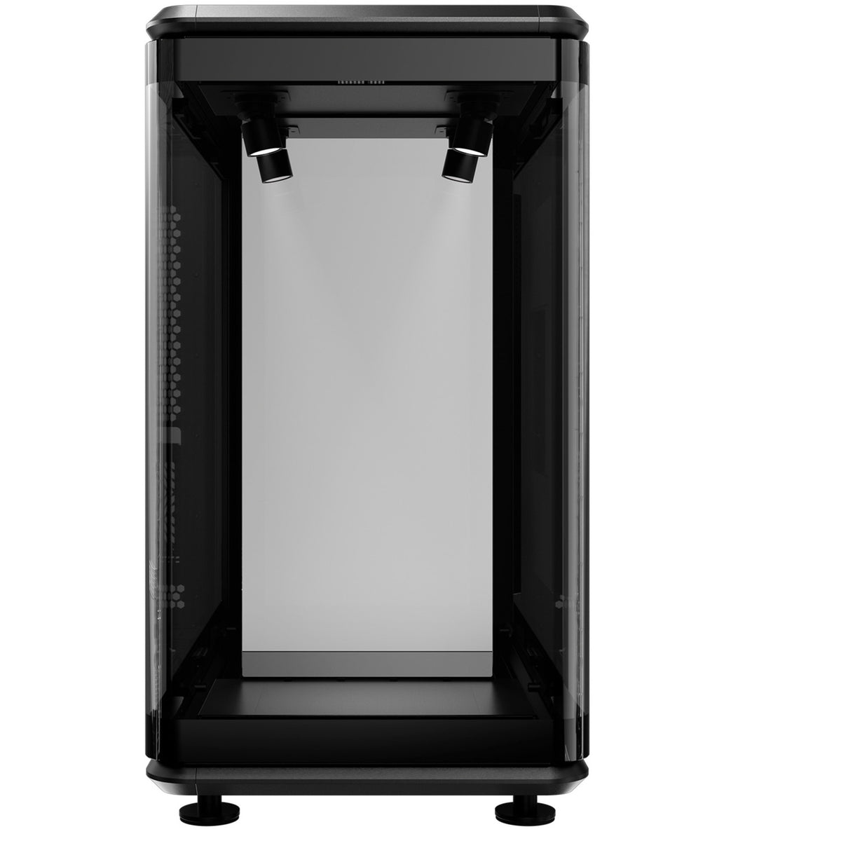 Cooler masterframe 360 panorama udstillingskabinet (sort | 2x USB-A | 1x USB-C | RGB | hærdet glas)