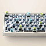 Iqunix f97 hitchhiker trådløst mekanisk tastatur (grå, us-layout (qwerty), cherry mx brown, 96%, rgb-lysdioder, hot-swappable, pbt, 2,4ghz | bluetooth 5.1 | usb-c)