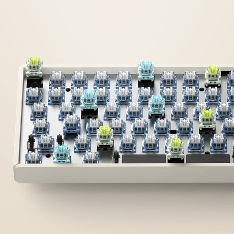 Iqunix f97 hitchhiker trådløst mekanisk tastatur (grå, us-layout (qwerty), cherry mx brown, 96%, rgb-lysdioder, hot-swappable, pbt, 2,4ghz | bluetooth 5.1 | usb-c)