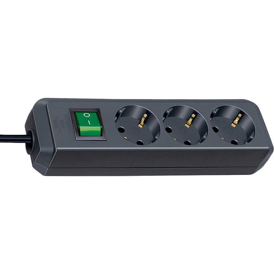 Brennerstuhl eco-line med switch 3-vejs, 5 m fatning (sort)