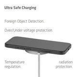 Club 3d cac-3026 qi2 25w draadloze oplader (wit, qi-gecertificeerd, magsafe-compatibel, magnetisch pad)