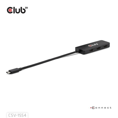 Club 3D USB-C til Triple HDMI MST Hub 4K60Hz Adapter (sort)