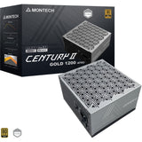 Montech Century ii modulær 1200 watt strømforsyning (sølv, 1x 12v-2x6, 6x pcie)
