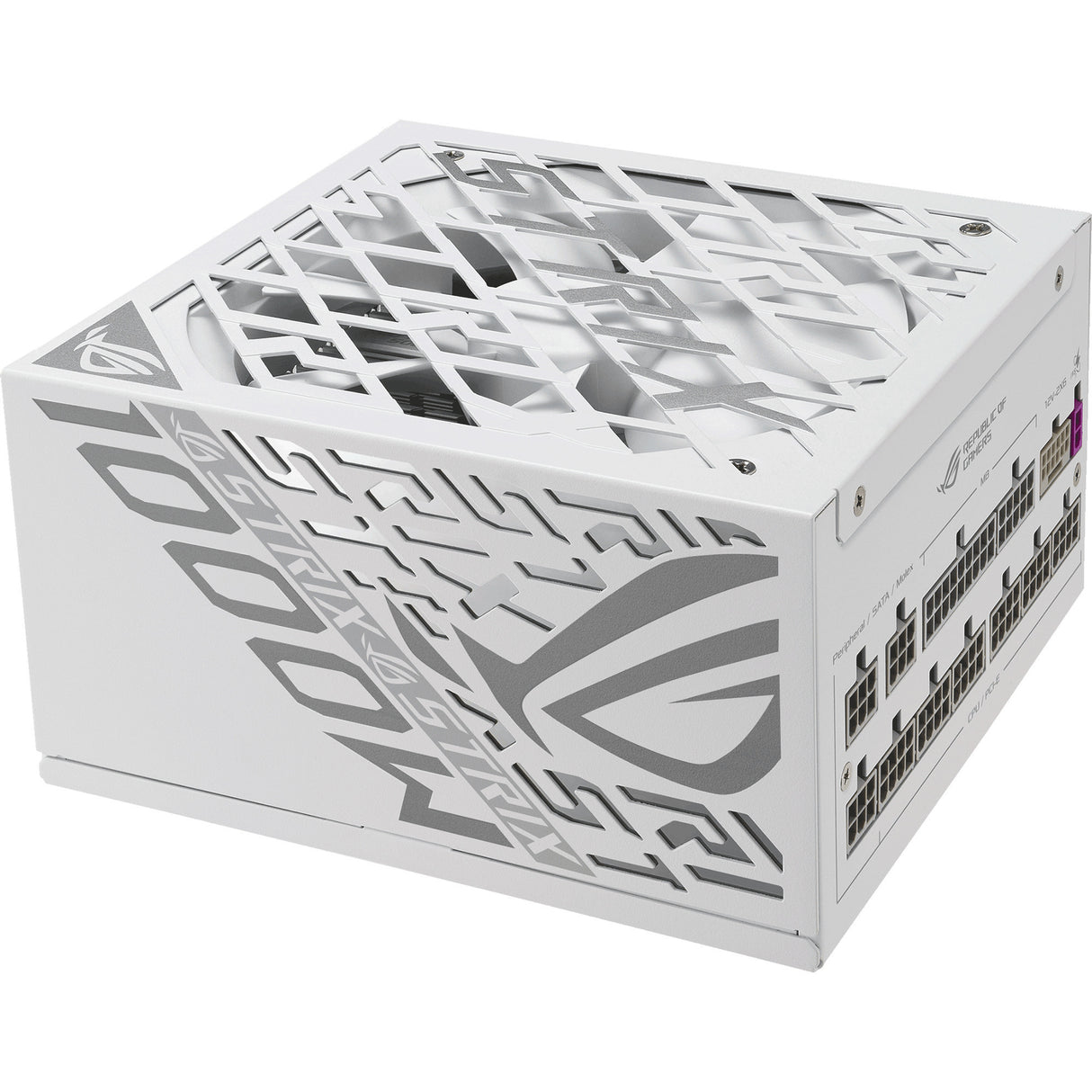 Asus rog strix platinum white edition modulær 1000 watt strømforsyning (hvid, 1x 12v-2x6, 4x pcie)