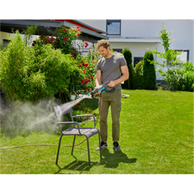 Gardena aquaclean 24 18 v p4a solo højtryksrenser (grå turkis, 14800-55, batteri medfølger ikke)