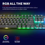 Trust GXT 866 Torix mekanisk gaming-tastatur (sort, amerikansk layout (QWERTY), Huano Red, 100 %, RGB)