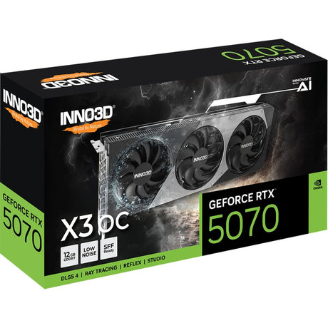 Inno3d geforce rtx 5070 x3 oc grafikkort (dlss 4, 3x skærmport, 1x hdmi 2.1)