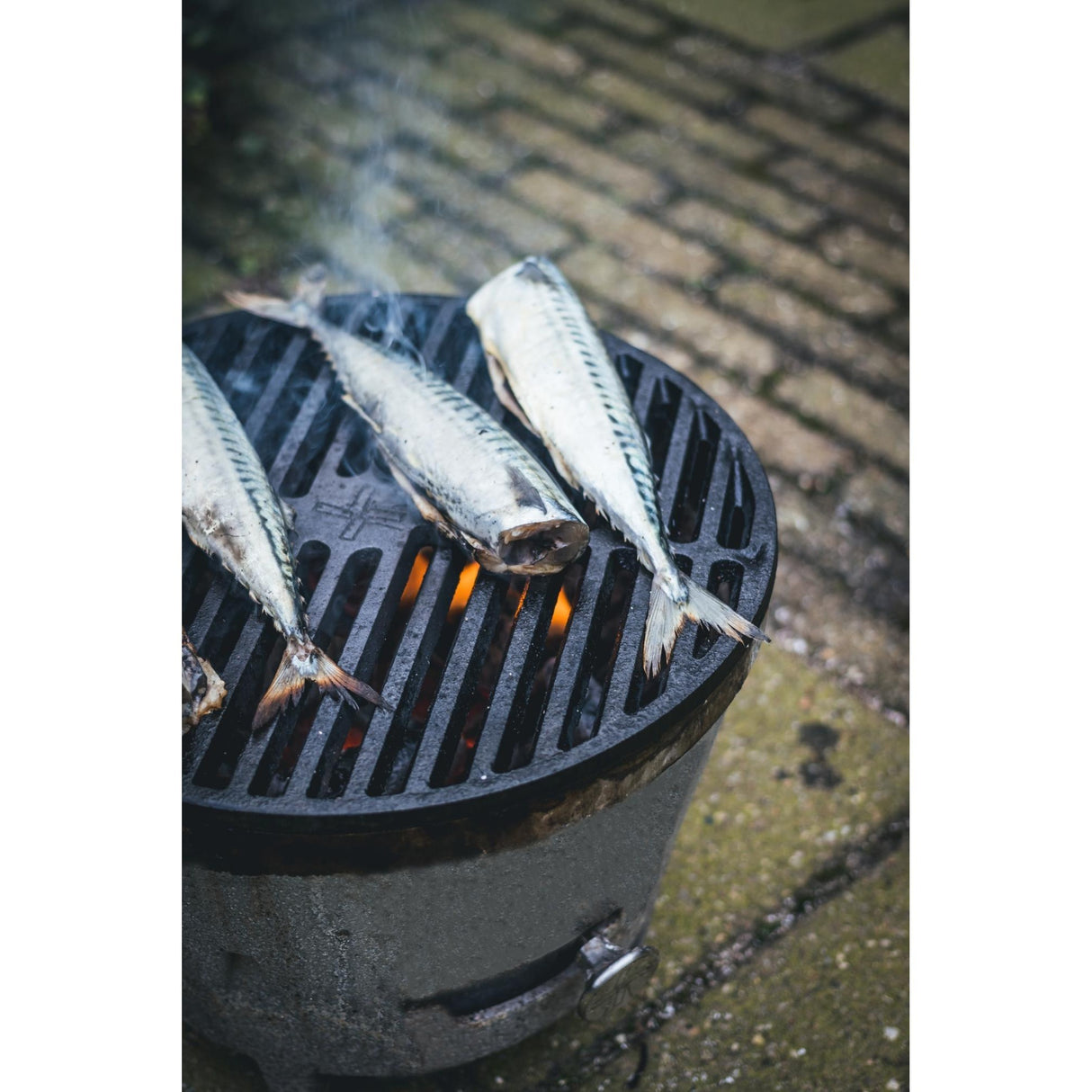 Vindmøllens grillplade i støbejern (sort, ø 31,5 cm)