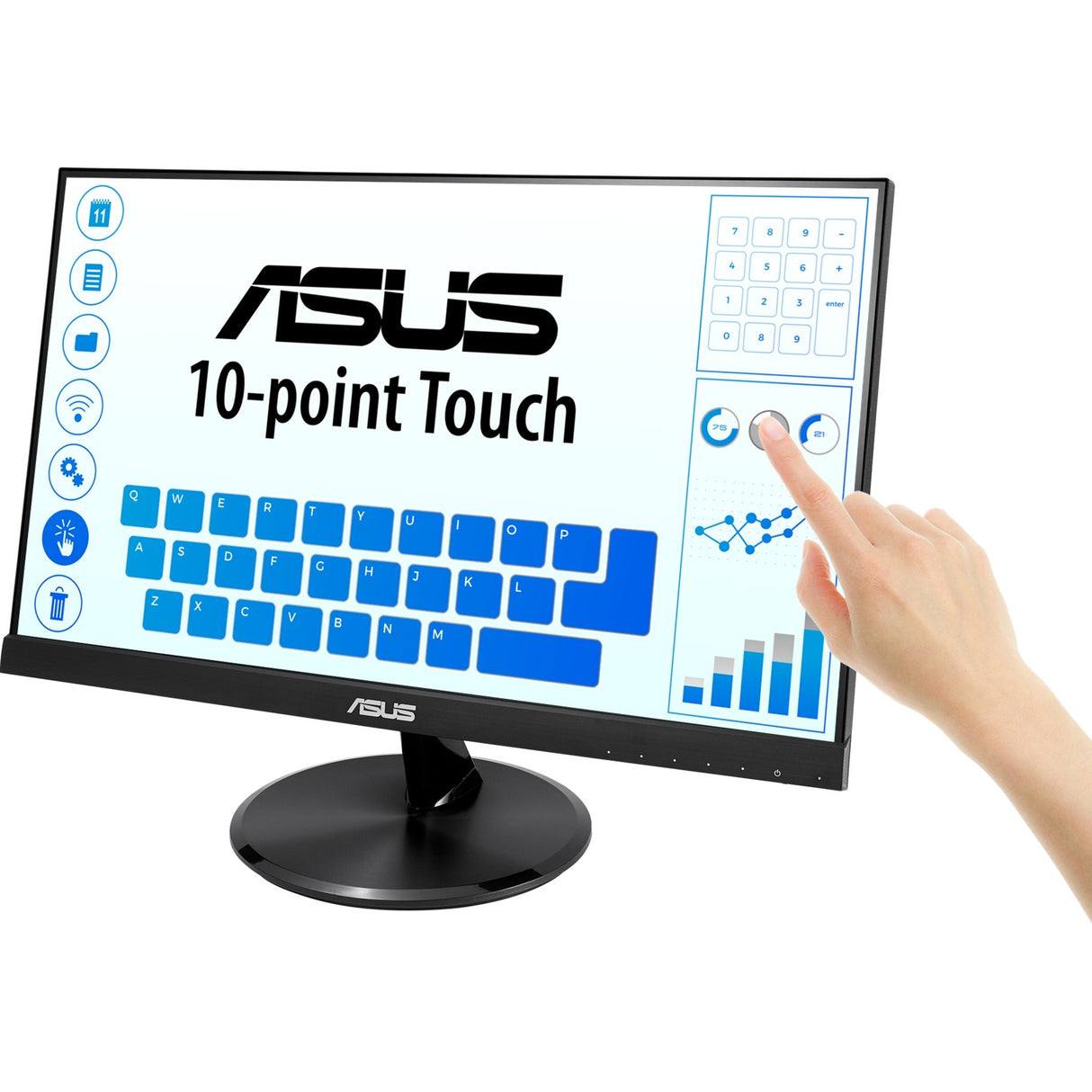 Asus vt229h touch-skærm 21.5 (sort, vga, hdmi)