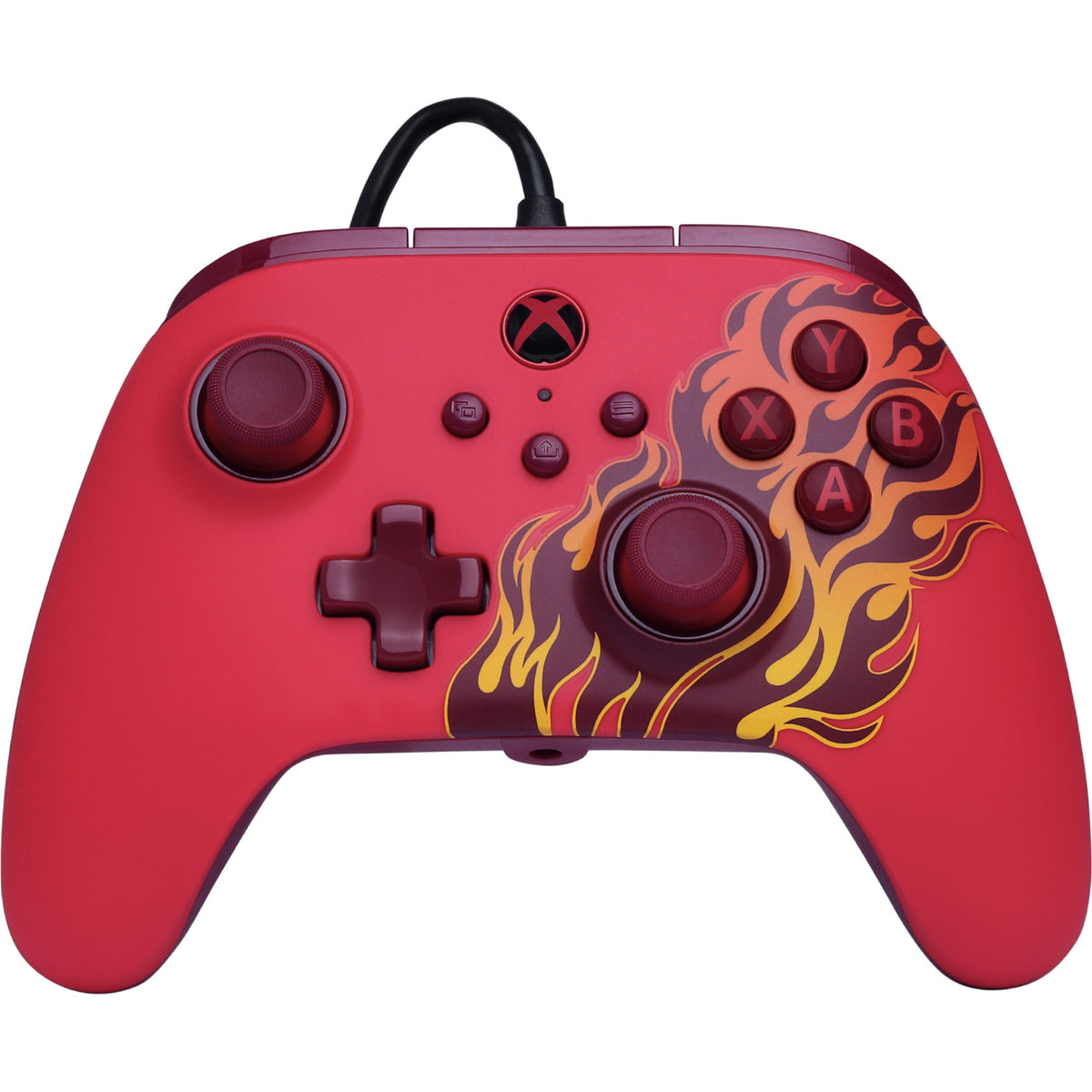 Powera advantage controller med kabel til xbox-serien x|s - red fire (rød, xbox-serien x|s, xbox one, pc)