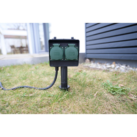 Brennerstuhl havestik med jordspyd 1154430 stikkontakt (sort, 1,4 meter, IP44)