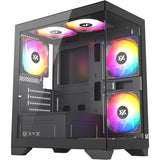 Xyz pc gear titanium view lite midi tårnhus (sort | 2x USB-A | hærdet glas)