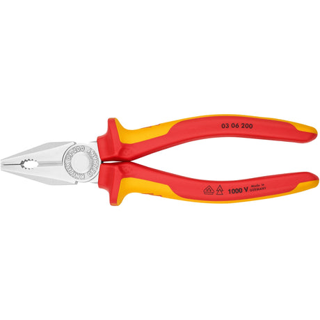 Knipex kombitang 03 06 200 vde kombitang (rød gul, 200mm)