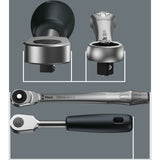 Wera 8100 sc 7 zyklop metal skraldesæt med gennemskydningsfirkant 1 2 drivværktøjssæt (28 stk.)