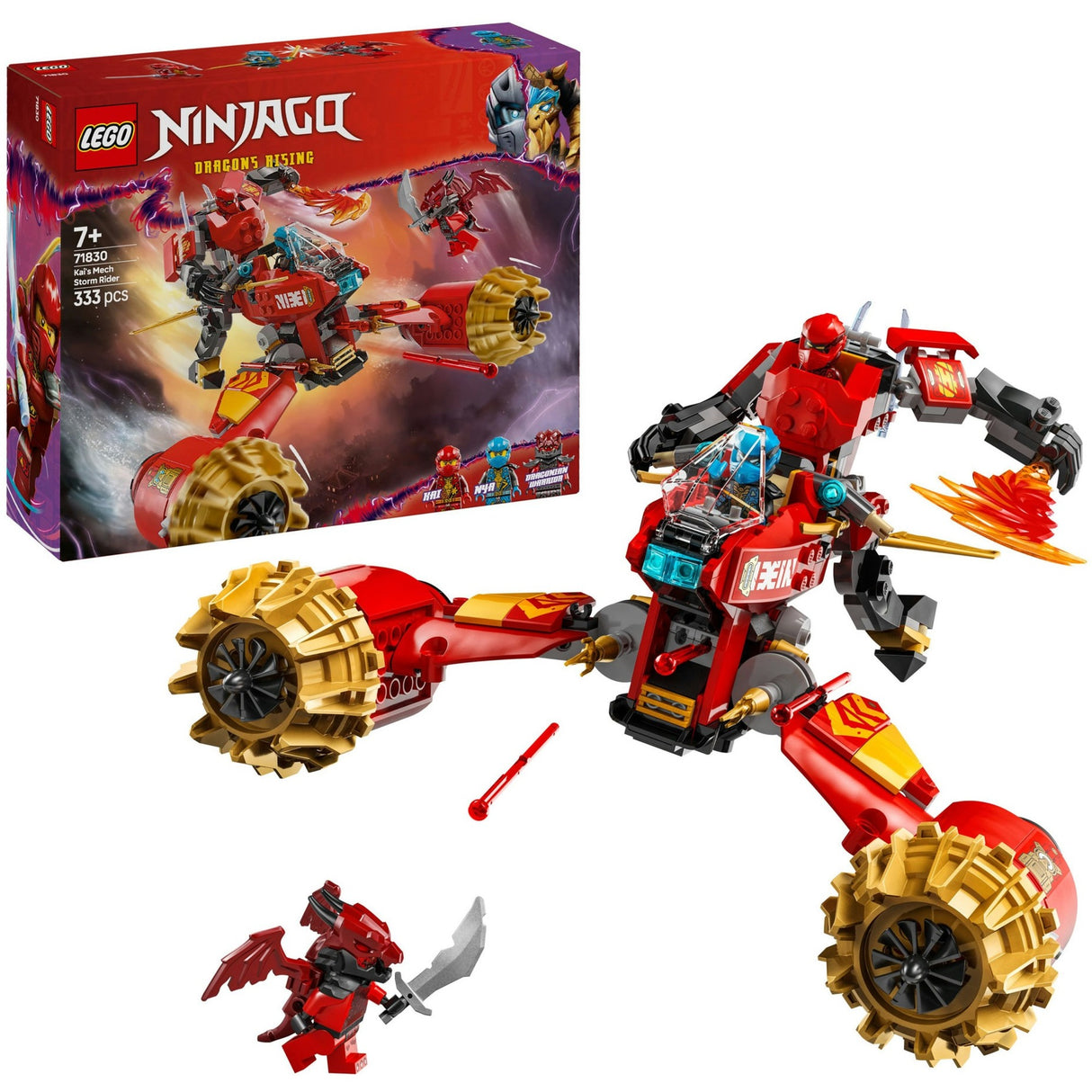 Lego ninjago 71830 kai's mecha storm køretøj