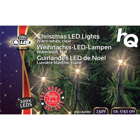 Julelys 200 LED varm hvid 17,4m stemningsbelysning