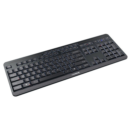 Cherry stream keyboard ultimate (zwart, us lay-out (qwerty), sx-schaartechnologie, 100%, white leds, abs, 2.4 ghz bluetooth usb)