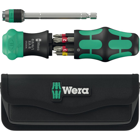 Wera kraftform kompakt 25 ra-r med etui, 6-delt bit sæt (sort grøn)