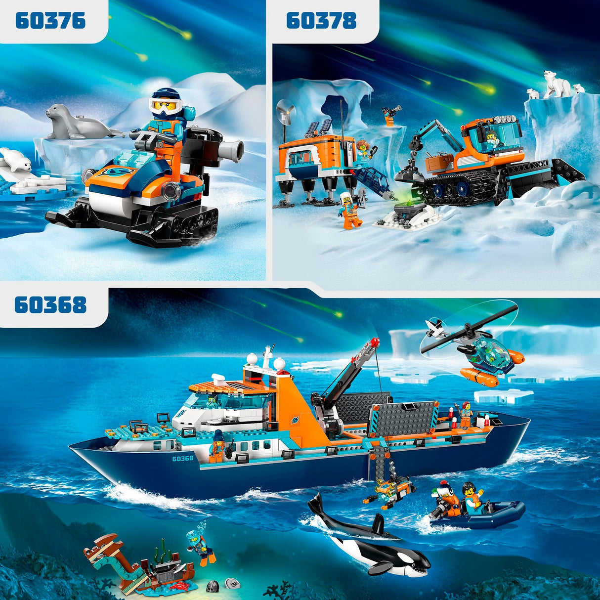 Lego city - konstruktionslegetøj til polarforskningsskibe (60368)