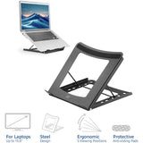 Act connectivity laptop stativ, foldbar, højdejusterbar i 5 positioner (sort)