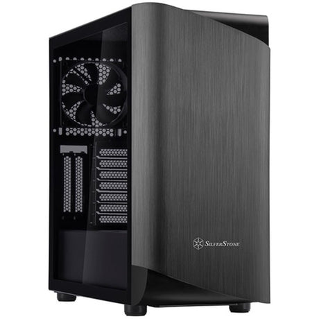Silverstone Seta A1 Midi Tower-hus (sort titanium | 2x USB-A | 1x USB-C | RGB | hærdet glas)