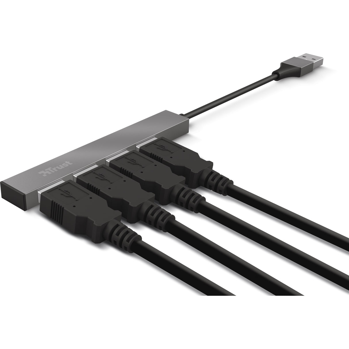 Trust halyx aluminium 4-ports mini USB hub USB hub (aluminium)