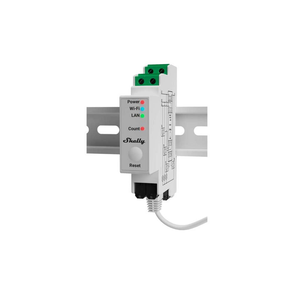 Shelly pro 3em-120a v2 måleenhed (hvid, lan, wifi, bluetooth)