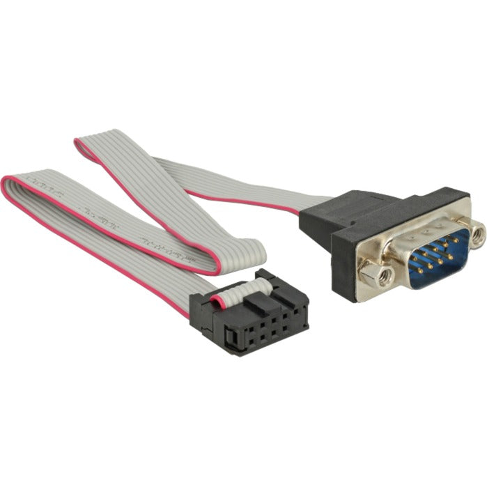 Delock kabel rs-232 seriel pin header hun til db9 han kabel (grå)