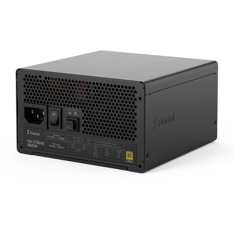 Fractal design ion gold 3 modulaire 850 watt voeding (zwart, 1x 12v-2x6, 3x pcie)