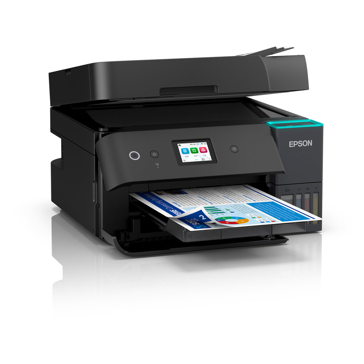 Epson ecotank et-4950 alt-i-en inkjetprinter (sort, fax, scanning, kopi, WiFi, inklusive op til 3 års blæk)