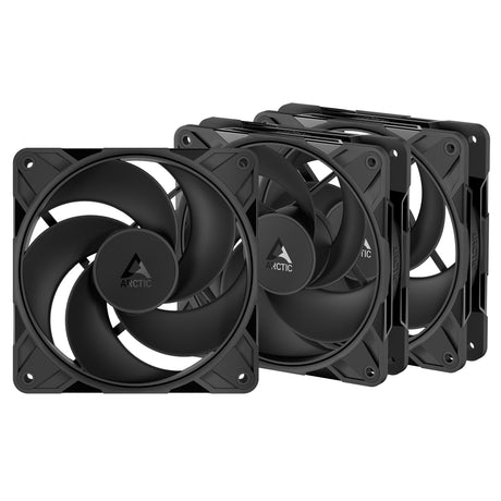 Arctic p12 pro reverse case blæsere (sort, 3 stykker, 120 x 120 x 27 mm, pwm)