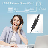Akt-tilslutning USB-A eksternt lydkort (sort)
