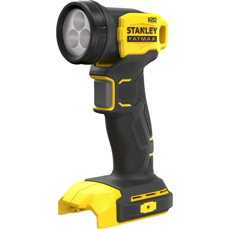Stanley Fatmax V20 18V LED-lampe med roterende arbejdslampe (gul sort, batteri og oplader medfølger ikke)