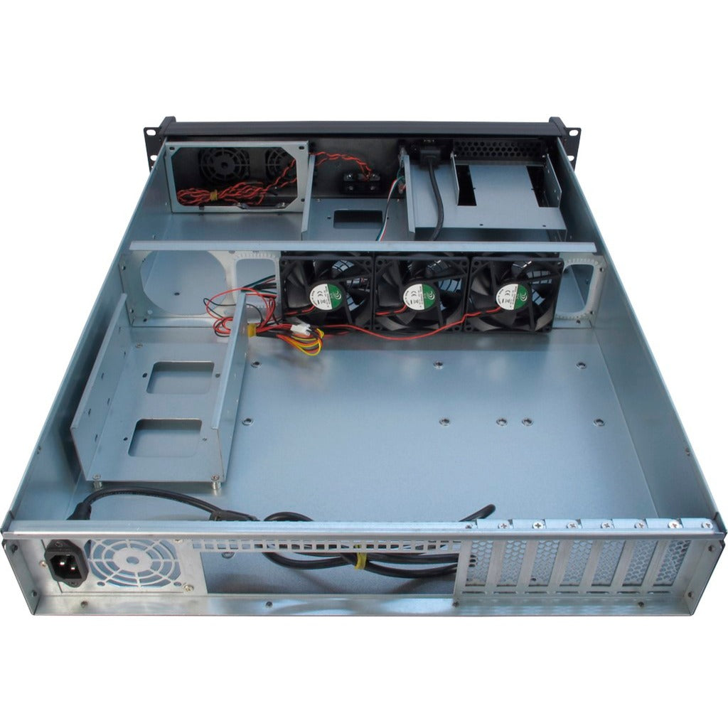 Inter-tech 2u-2098-sl rackhus (sort | 2x USB-A)