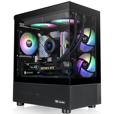 Thermaltake view 170 tg argb mini tårnhus (sort | 2x usb-a | rgb | hærdet glas)