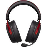 Mchose v9 pro trådløst over-ear gaming headset (sort rød, pc laptop playstation switch smartphone, 2,4 g bluetooth kabelført type-c)