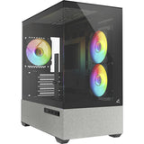 Sharkoon mk7 argb mini tårnhus (sort | 2x USB-A | 1x USB-C | RGB | hærdet glas)