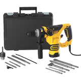 Stanley Fatmax 1250W pneumatisk borehammer med 3-delt mejselsæt (gul sort, SDS+, med kasse)