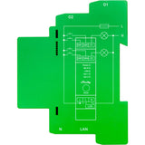 Shelly pro dimmer 14:00 relæ (grøn, 2-kanals, WiFi, LAN, Bluetooth)